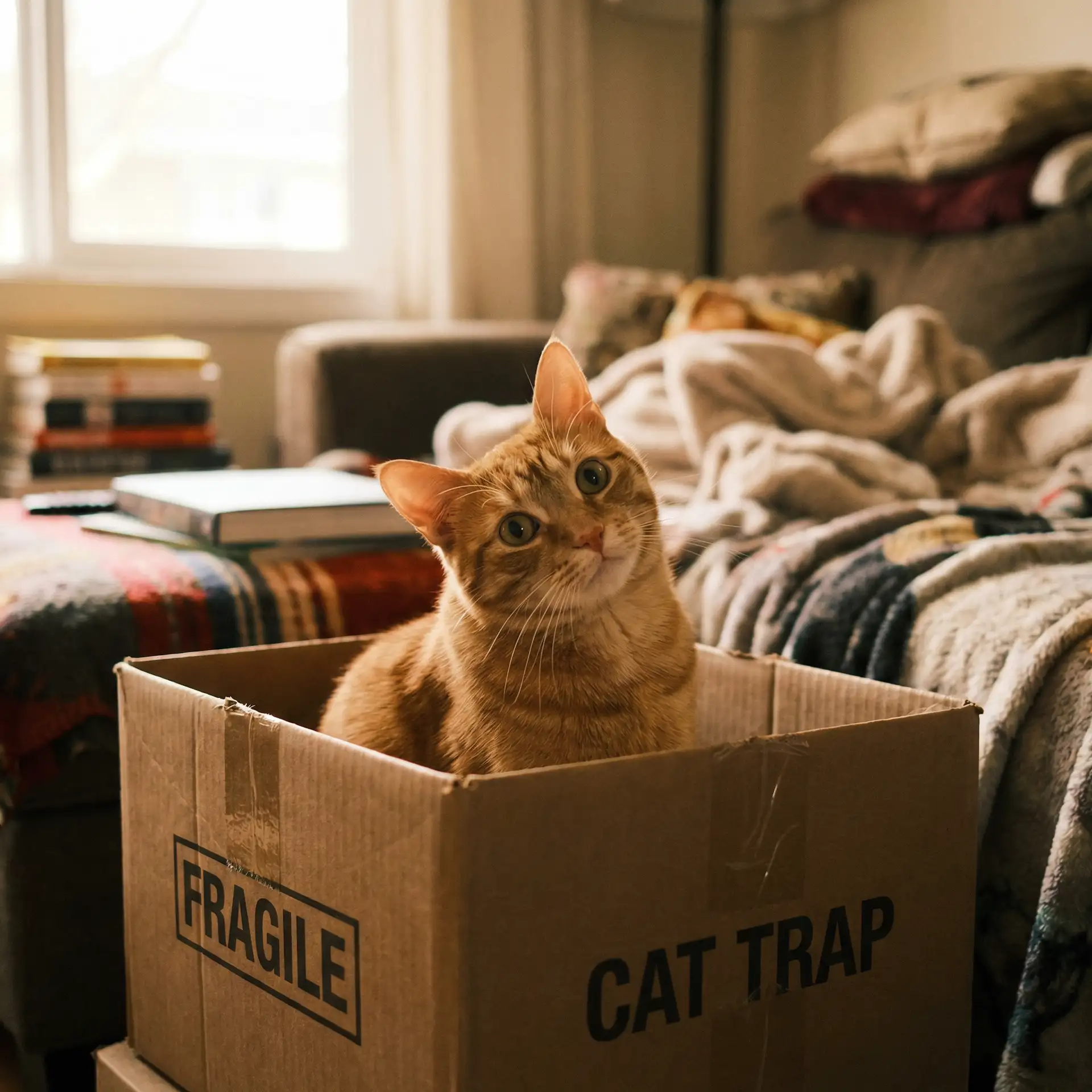 橘猫躲在纸箱里 - 奇迹暖暖命运之书