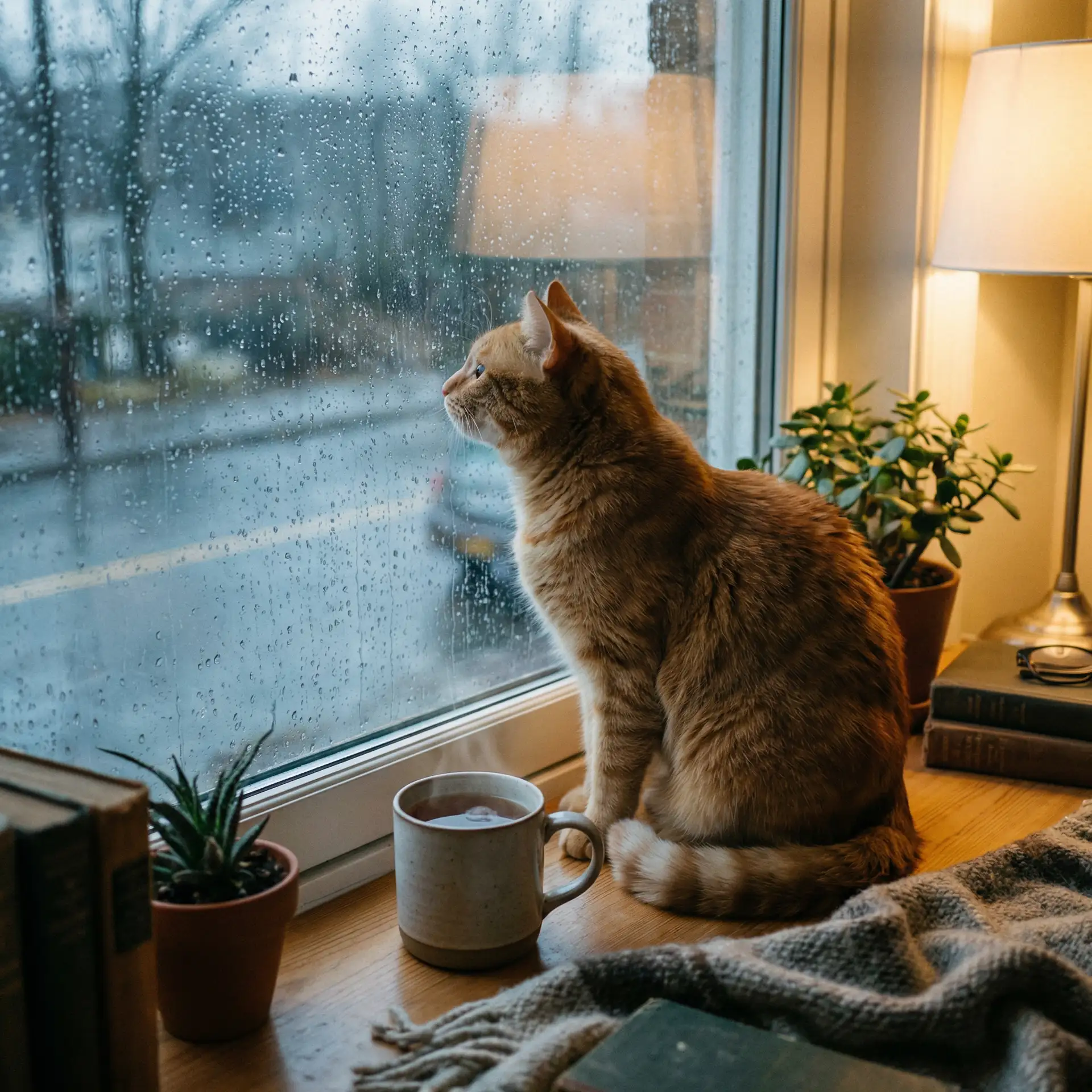 猫咪望着窗外的雨 - 奇迹暖暖命运之书